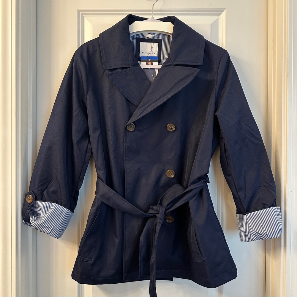 NWT Weatherproof Belted Short Trench Coat